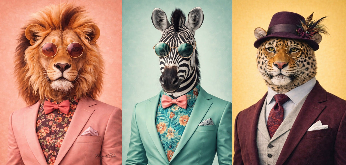 Portraits de mâles élégants pour décoration sophistiquée