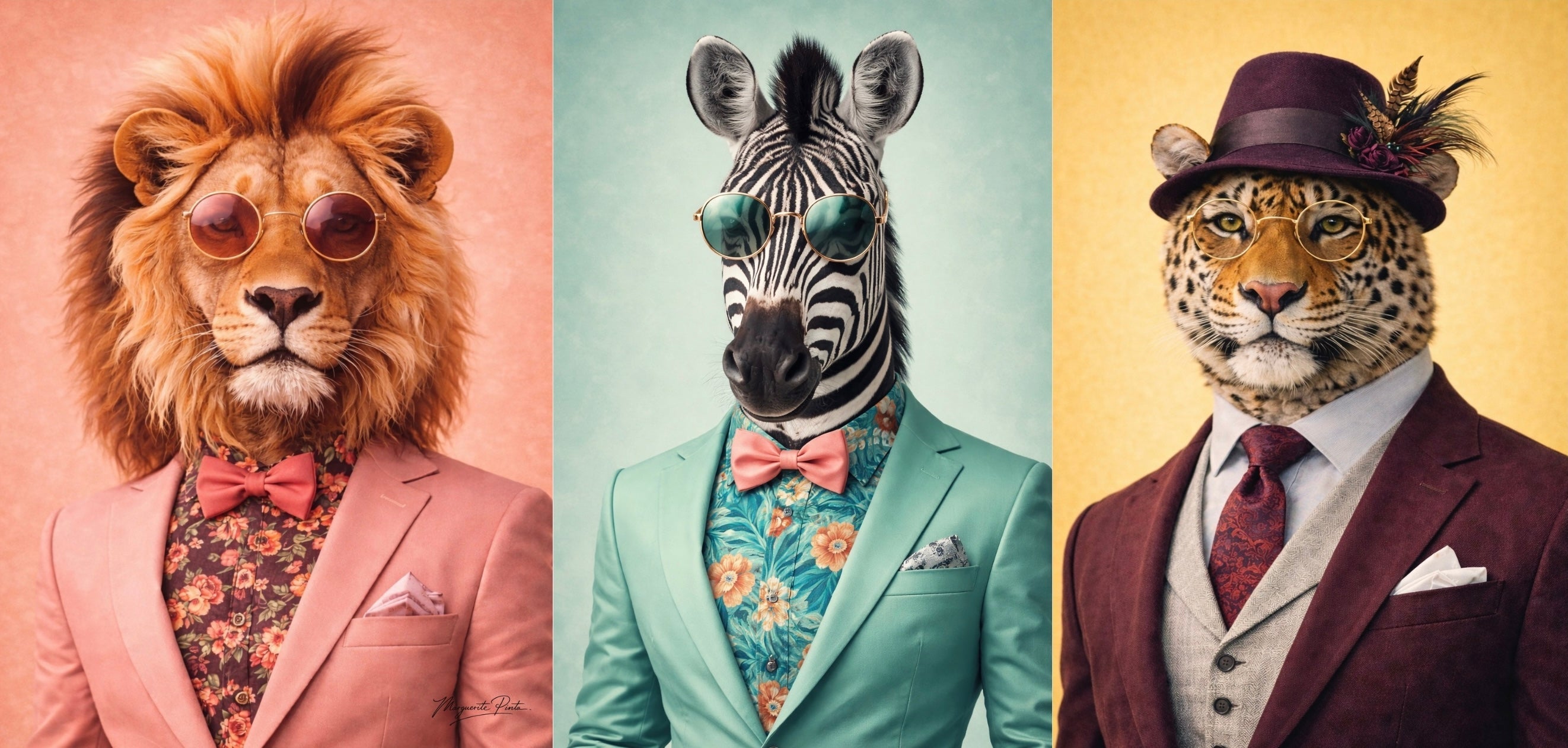 Portraits de mâles élégants pour décoration sophistiquée