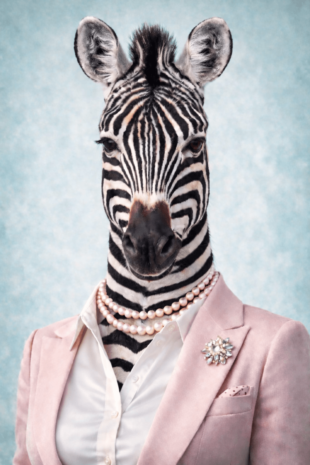 Série Zèbres de Marguerite P., tableau animalier contemporain en édition limitée
